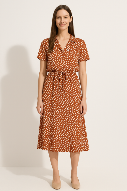 Robe Orange A Pois