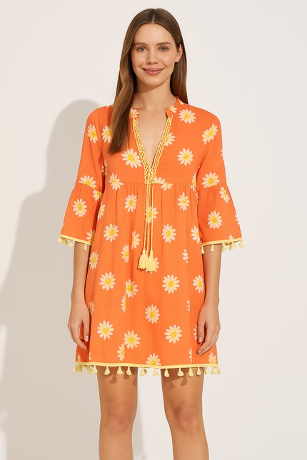 Robe De Plage Orange