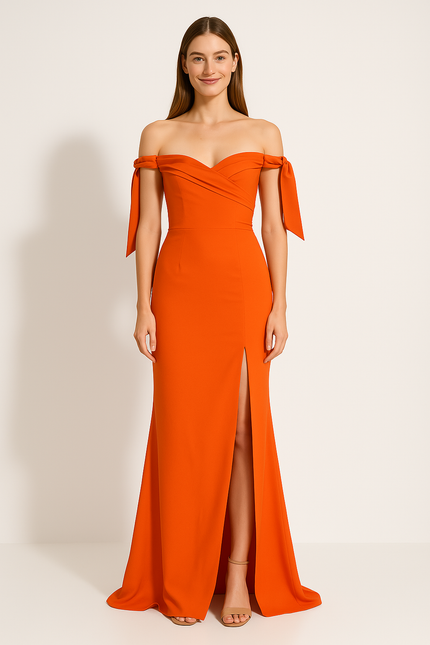 Robe Orange De Soiree