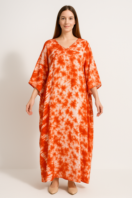 Robe Tie And Dye Orange
