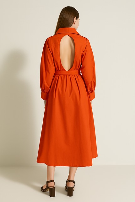 Robe Orange Droite - gallery 1
