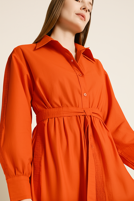 Robe Orange Droite - gallery 3