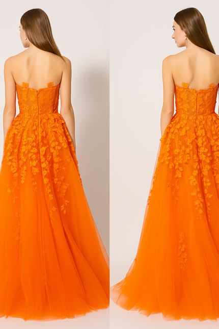 Robe De Demoiselle D'Honneur Orange - gallery 1