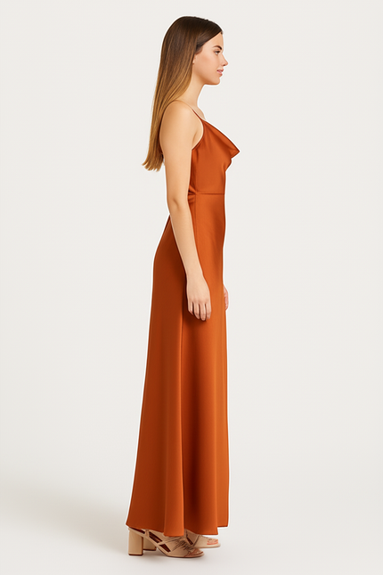 Robe De Soirée Longue Orange - gallery 2