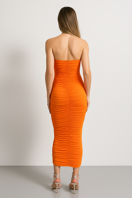 Robe Fourreau Orange - gallery 1