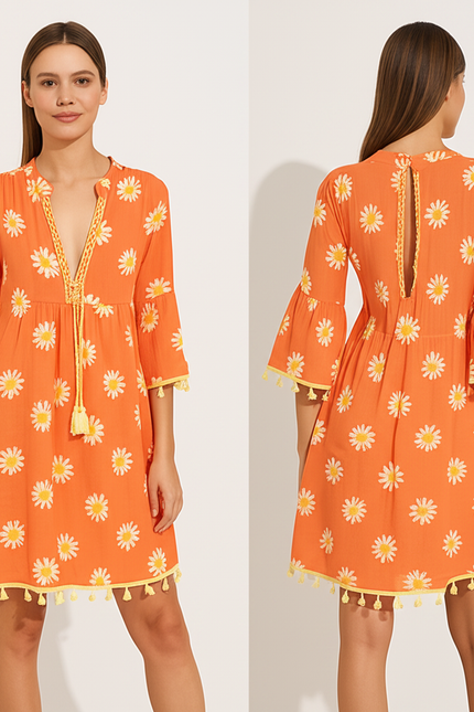 Robe De Plage Orange - gallery 1