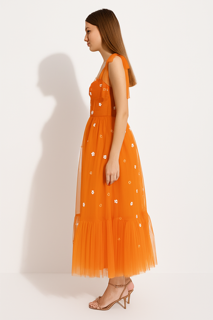 Robe De Soirée Couleur Orange - gallery 2
