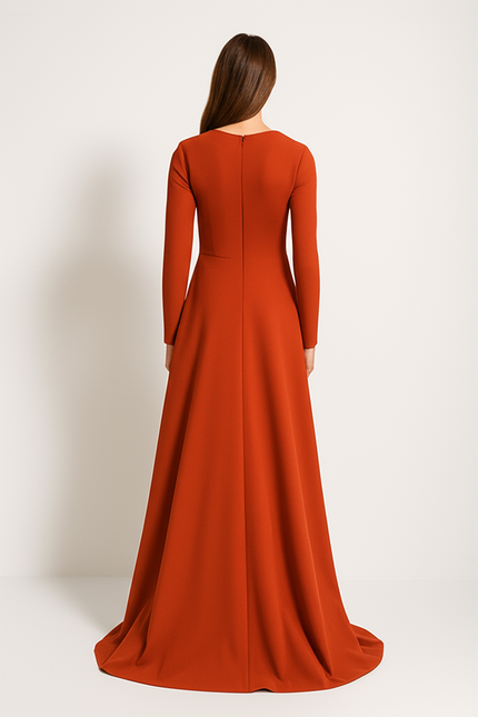 Robe Orange Grande Taille - gallery 1