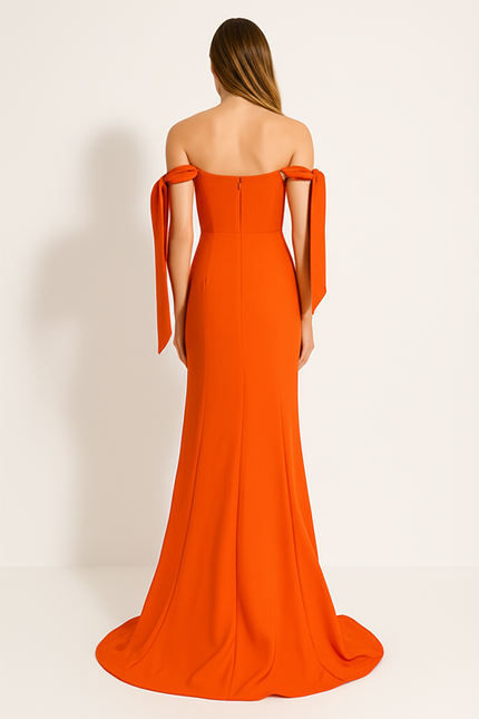 Robe Orange De Soiree - gallery 1