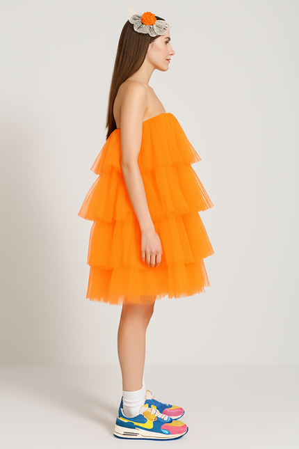 Robe Orange Fille - gallery 2