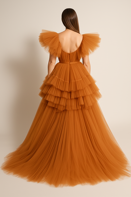 Robe Orange Fluo Femme - gallery 1