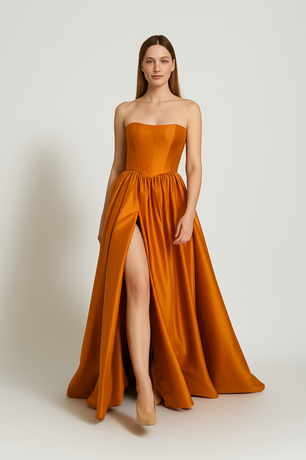 Robe Orange Grande Taille - gallery 4