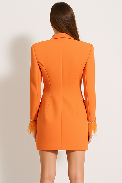 Robe Orange Habillee - gallery 1