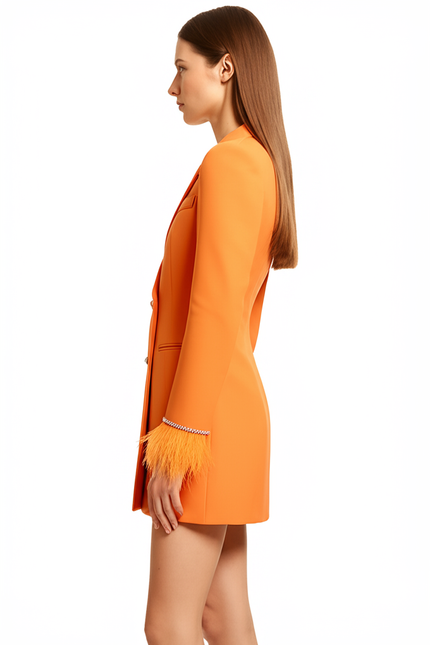 Robe Orange Habillee - gallery 2