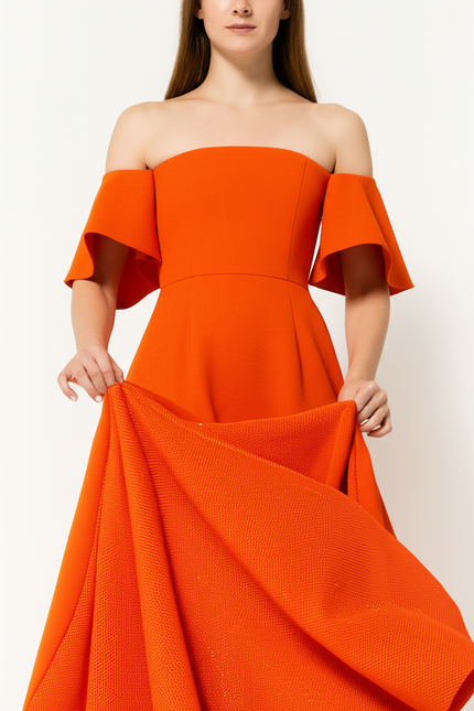 Robe Cocktail Mariage Orange - gallery 3