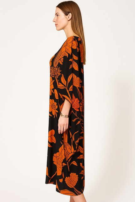 Robe Imprimée Orange - gallery 2