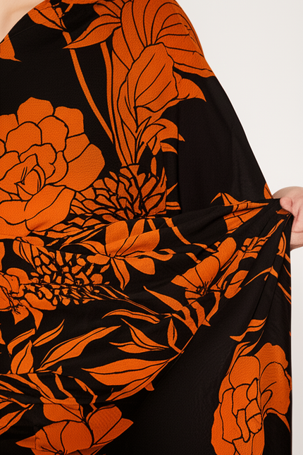 Robe Imprimée Orange - gallery 3