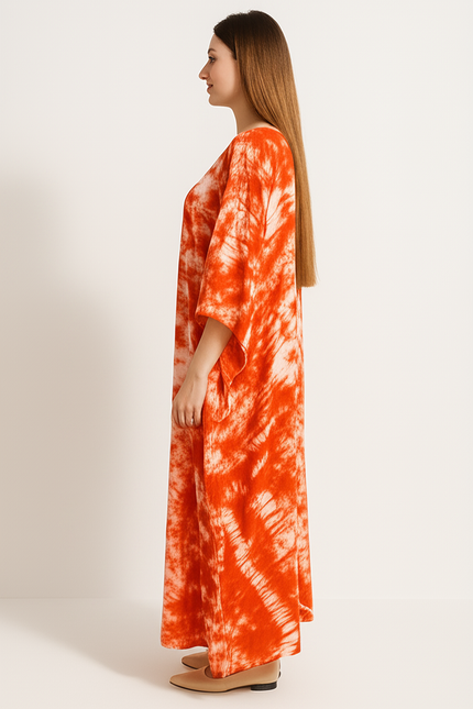 Robe Tie And Dye Orange - gallery 2
