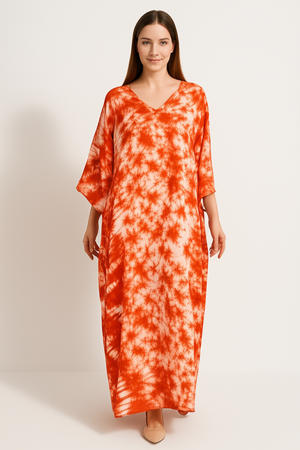 Robe Tie And Dye Orange - gallery 4