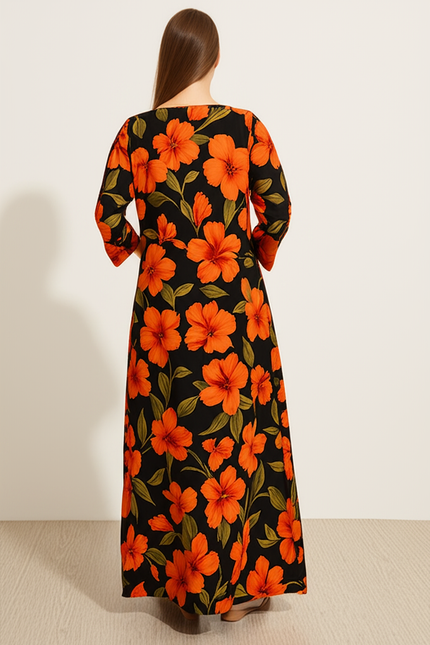Robe Orange Et Noire - gallery 1
