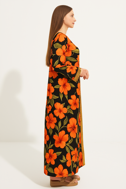 Robe Orange Et Noire - gallery 2