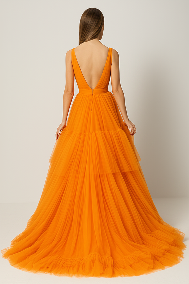 Robe Longue Été Orange - gallery 1
