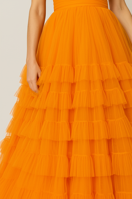 Robe Longue Été Orange - gallery 3
