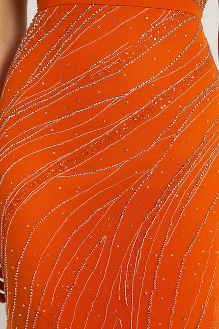 Robe Orange Pailleté - gallery 3