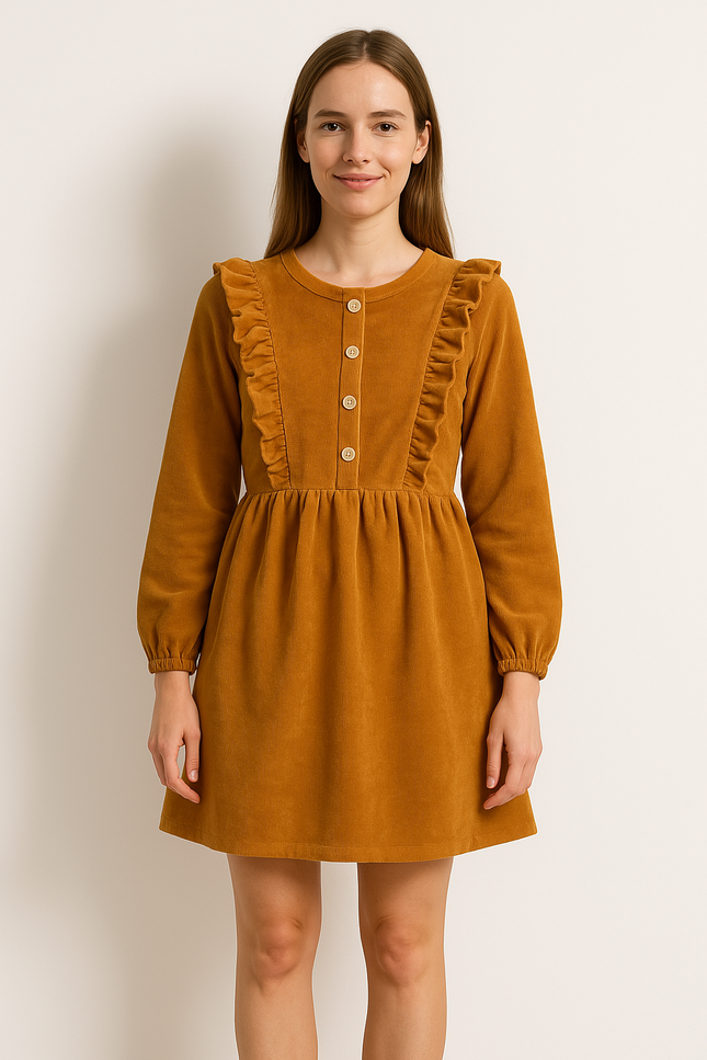 Robe Orange Volant
