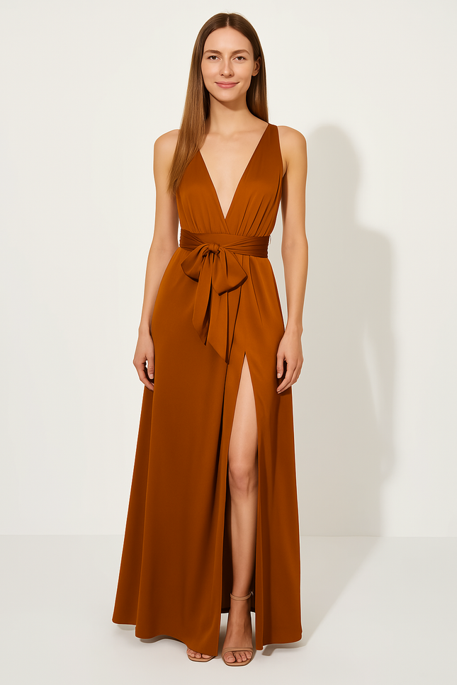 Robe Orange Longue Femme