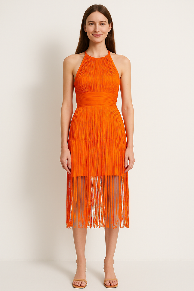 Robe Orange Courte Mariage