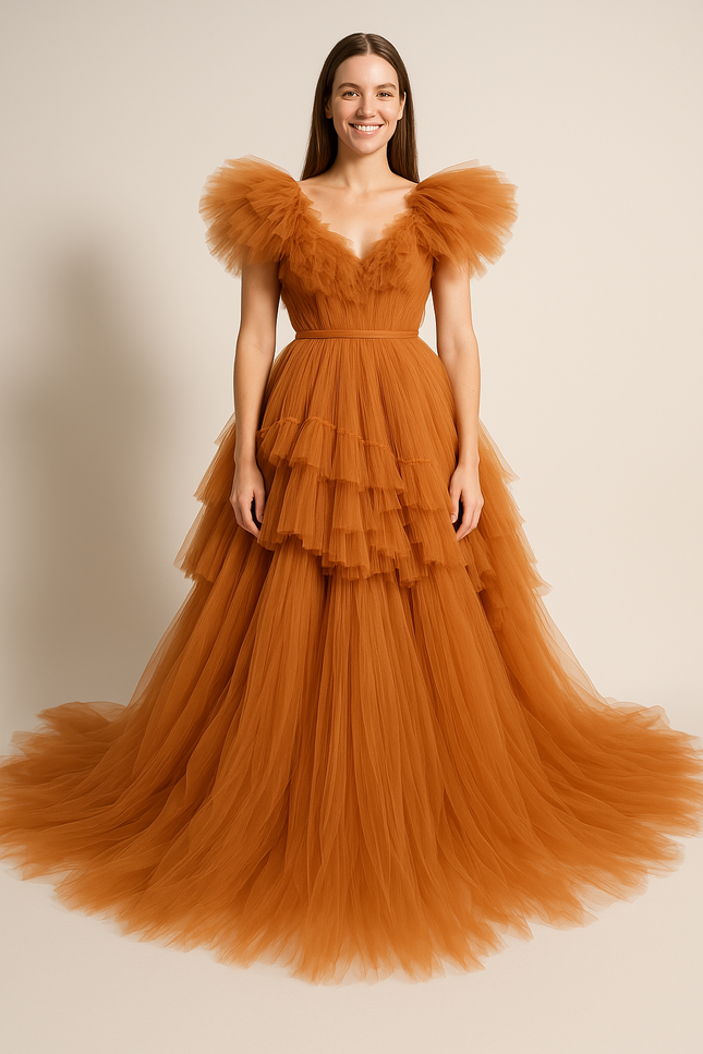 Robe Orange Fluo Femme