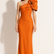 Robe Longue Orange Et Blanche
