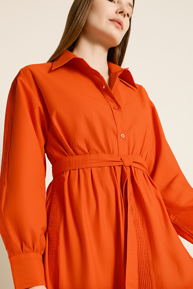 Robe Orange Droite - gallery 3