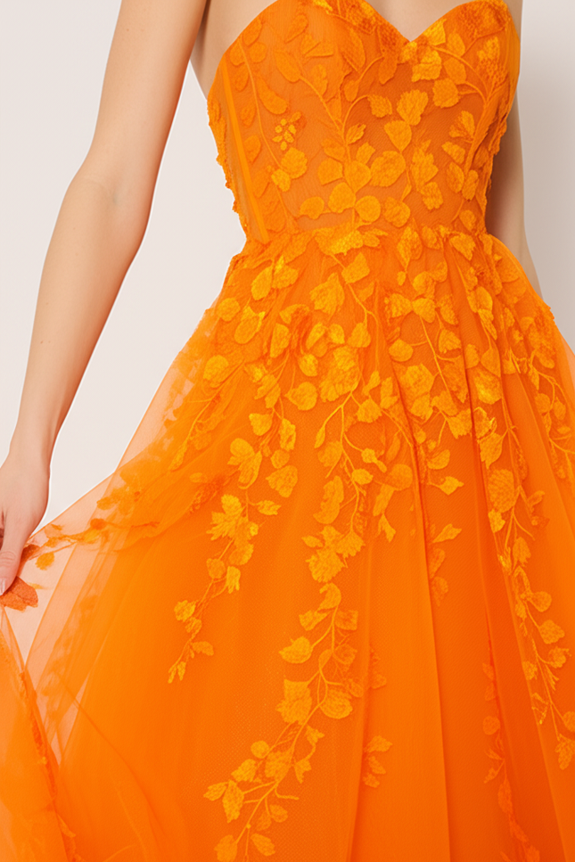 Robe De Demoiselle D'Honneur Orange - gallery 3