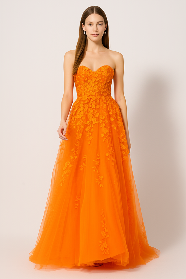 Robe De Demoiselle D'Honneur Orange - gallery 4