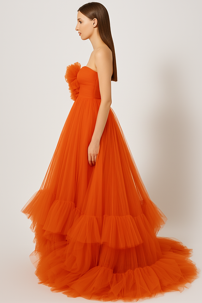 Robe Tulle Orange - gallery 2