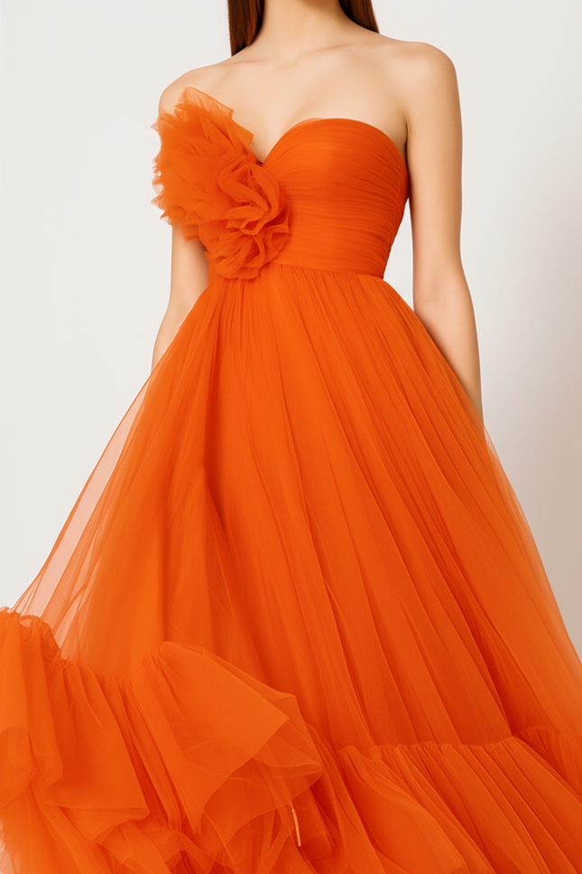 Robe Tulle Orange - gallery 3