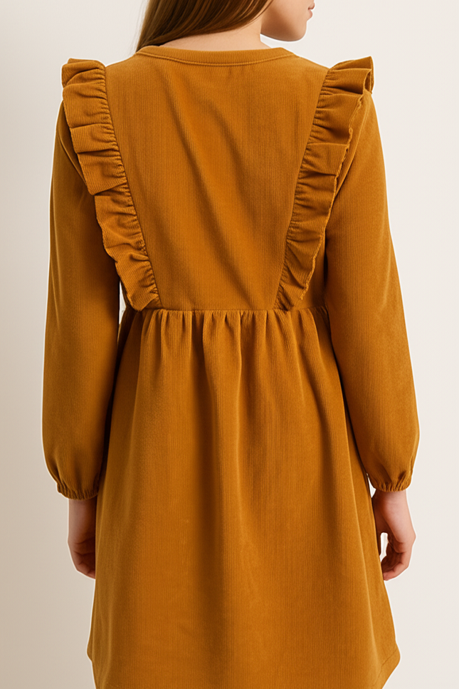 Robe Orange Volant - gallery 1