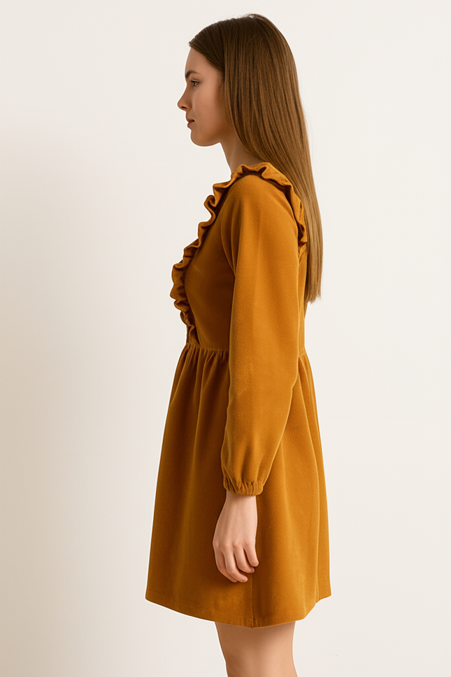 Robe Orange Volant - gallery 2