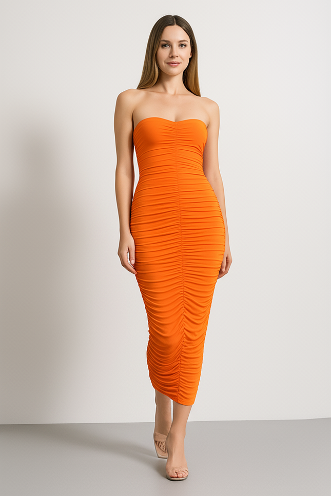 Robe Fourreau Orange - gallery 4