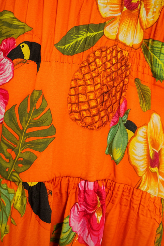 Robe Courte Orange Femme - gallery 3