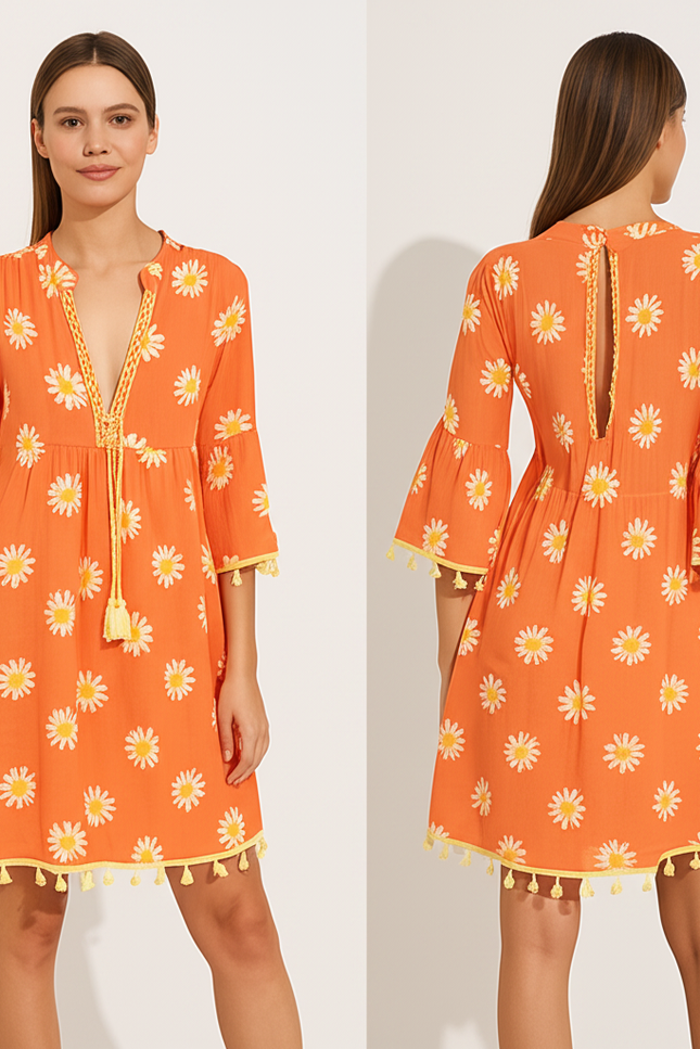 Robe De Plage Orange - gallery 1