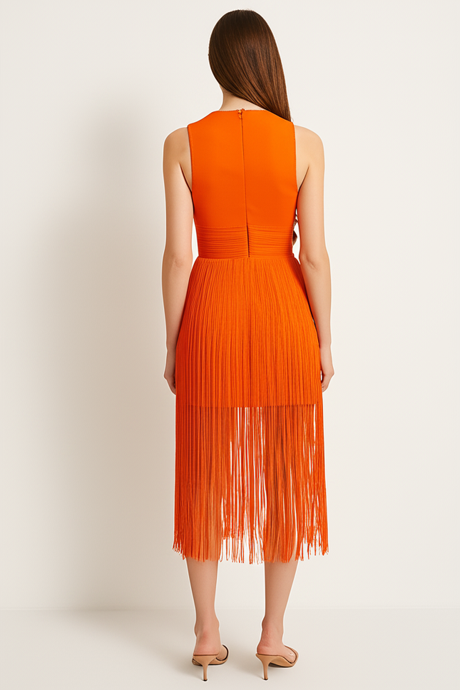 Robe Orange Courte Mariage - gallery 1