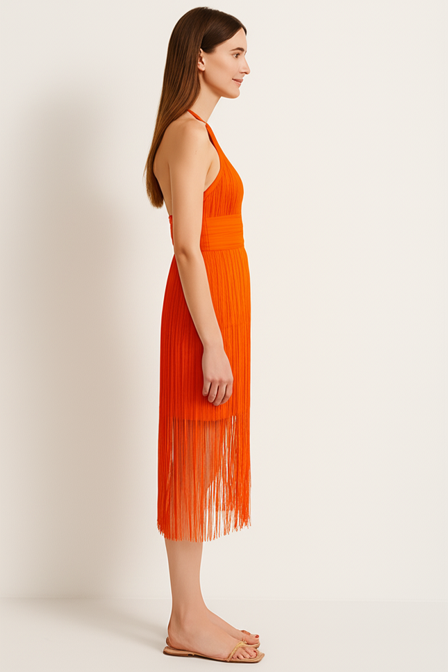 Robe Orange Courte Mariage - gallery 2