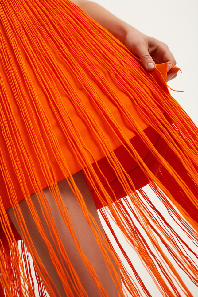Robe Orange Courte Mariage - gallery 3