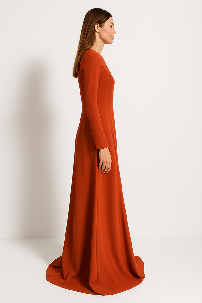 Robe Orange Grande Taille - gallery 2