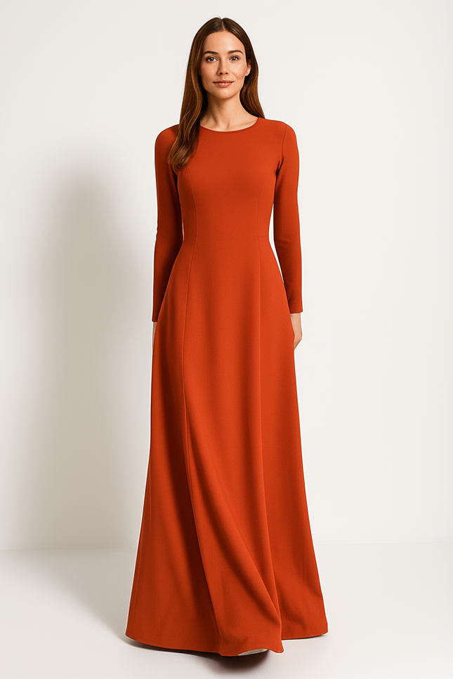 Robe Orange Grande Taille - gallery 4