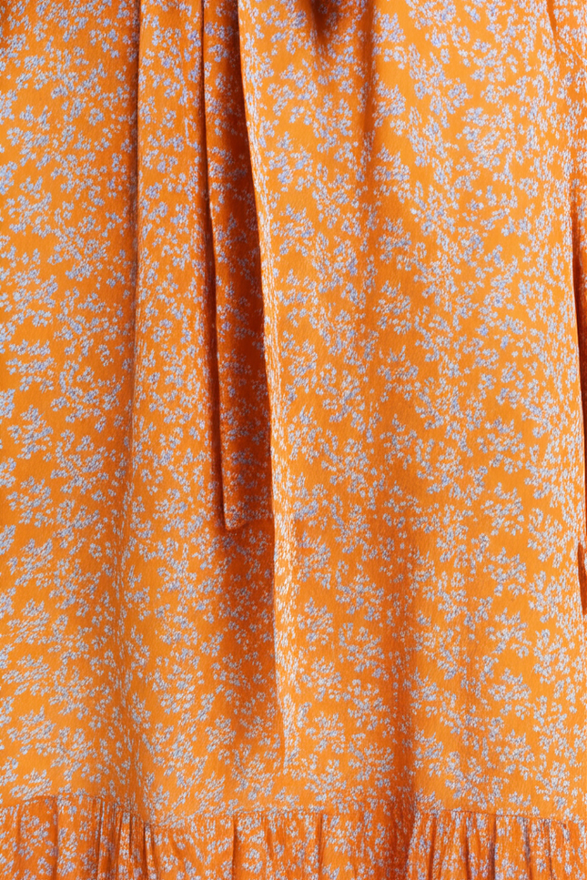 Robe Longue Fleurie Orange - gallery 3