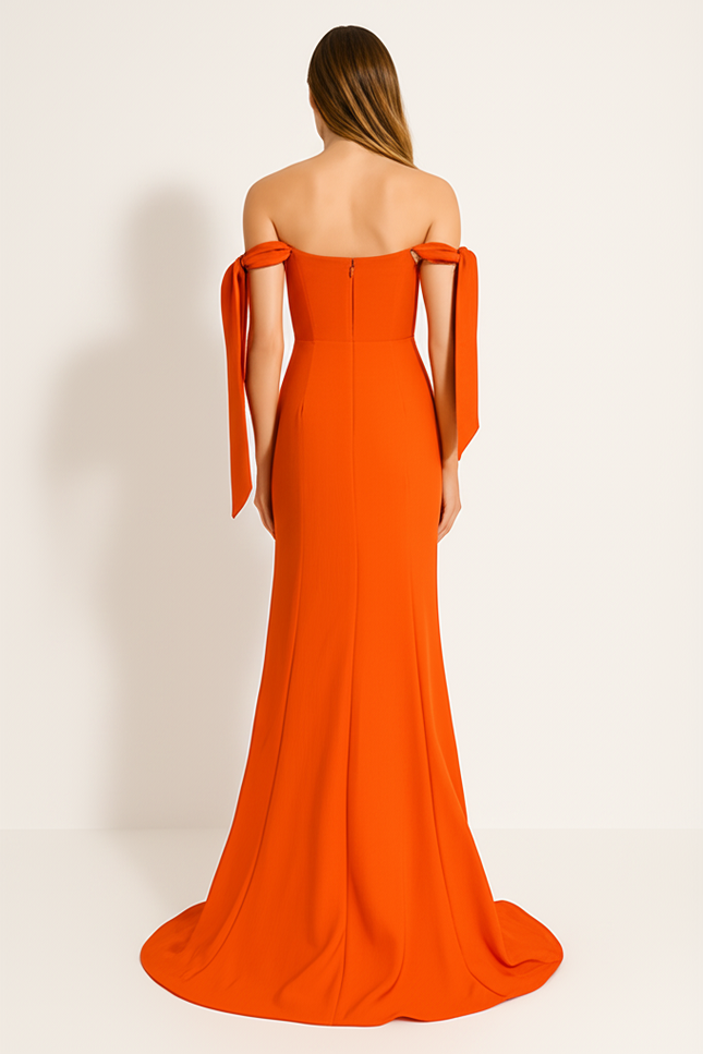 Robe Orange De Soiree - gallery 1